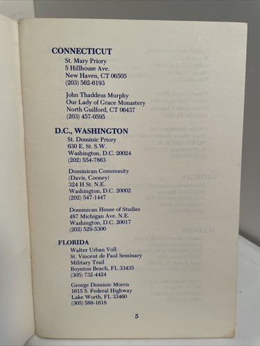 ORDER OF PREACHERS Dominicans in the United States of America Geographical Index - Bild 5 von 12