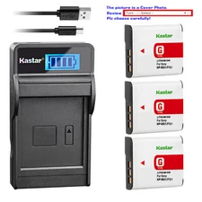 Kastar Battery LCD Charger for Sony NP-BG1 NPBG1 Sony Cyber-shot DSC-W100 Camera