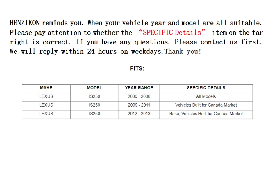 Pastillas de freno delanteras traseras de cerámica con hardware para Lexus IS250 2006-2011 2012 2013 Foto 2 de 4