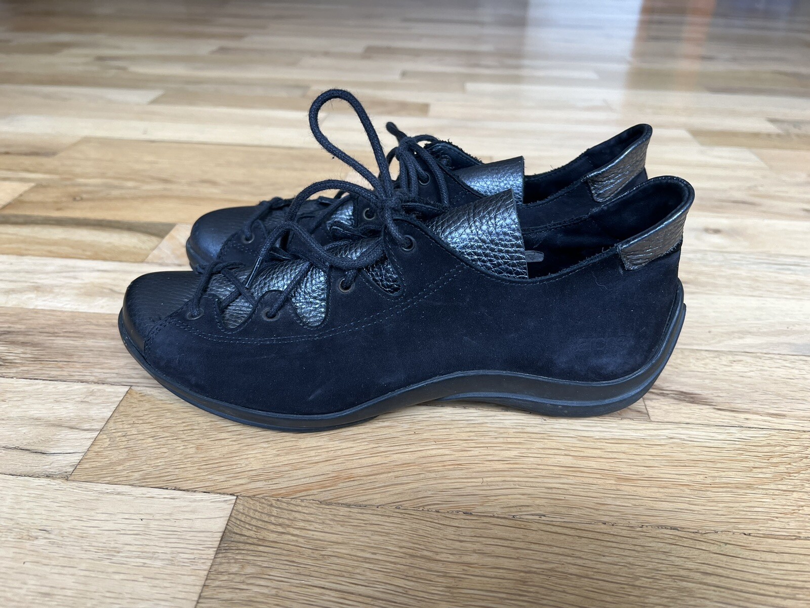 ARCHE LN Women’s Black Leather Lace Up Walking Comfort Shoes Size 7 eBay