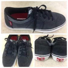 VANs Worlds Skateboard Shoes leather upper black Men’s Size 10 US
