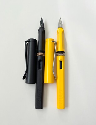 *BRAND NEW* SET of 2! LAMY Safari Matte Gray(M) & Yellow(EF) Fountain Pen