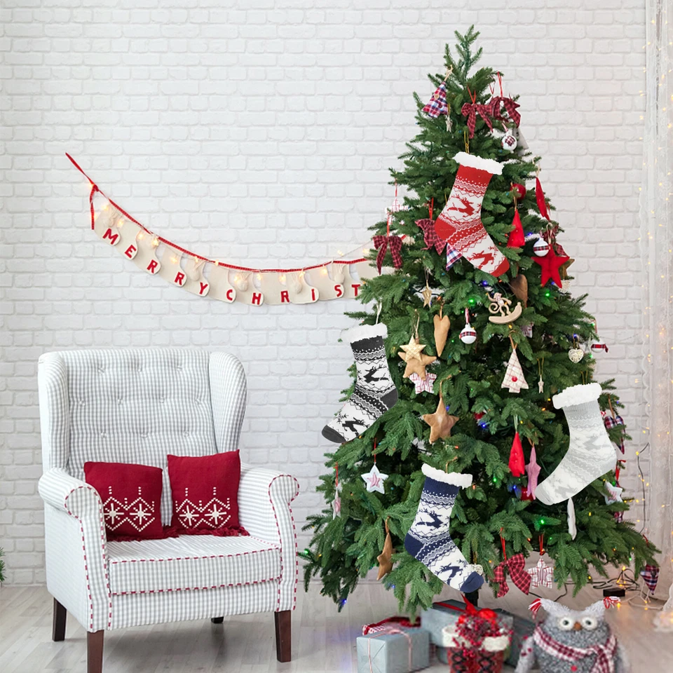 Calcetines de cama Calcetines deslizadores Medias de Navidad engrosados Invierno Cálidos Calcetines Festivos Foto 2 de 4