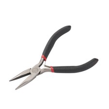 5.1" 45 Steel Chain Bent Nose Pliers Beading Pliers For Jewelry Making Black