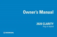 2020 Honda Clarity Plugin Hybrid Manual User Guide Reference Operator Book