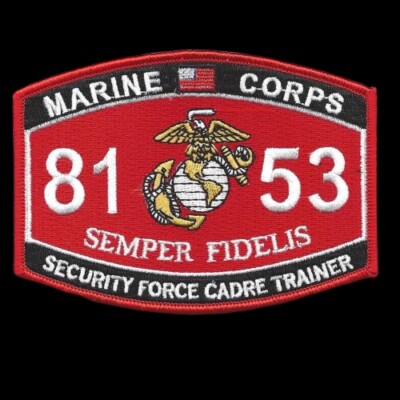 MOS 8153 SECURITY FORCE CADRE TRAINER HAT PATCH CAP US MARINES WOW