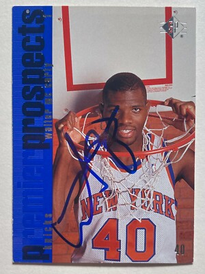 Walter McCarty Signed 1997 Skybox #139 Card New York Knicks NBA