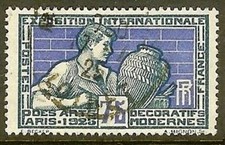 FRANCE TIMBRE STAMP N° 214 " EXPOSITION ARTS DECORATIFS PARIS 1924 " OBLITERE TB