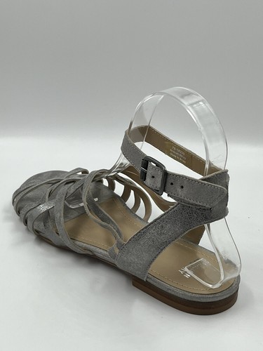 Johnston & Murphy Damen 7818229 Antiksilberne Riemchensandalen aus Leder Größe 8 M - Bild 10 von 15