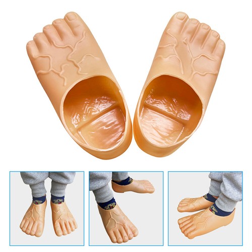 Large Bare Feet Big Slippers Giant Halloween Party Supplies Costume Toe Cosplay - Picture 7 of 12