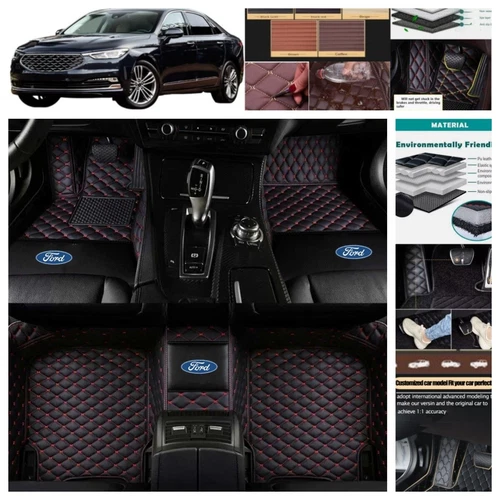 For Ford Taurus 2010-2019 Car Floor Mats PU Leather Waterproof Custom Carpets - Picture 9 of 36