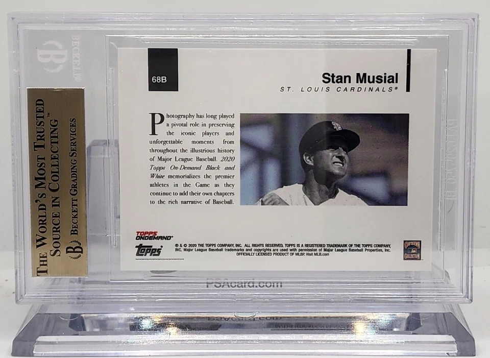 Stan Musial 2020 Topps On Demand Black & White SSP /25 CARDINALS    9.5 Gem Mint - Image 3 of 3