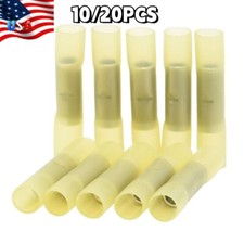 Wire Butt Crimp Connector Heat Shrink Yellow 8AWG Gauge GA Terminal Radio