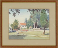 Eileen Bainbridge - Contemporary Watercolour, Village Square