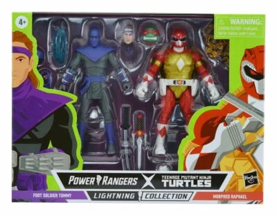 Morphed Raphael Foot Tommy Turtles Power Rangers x TMNT 2-Pack 15cm Figur Hasbro
