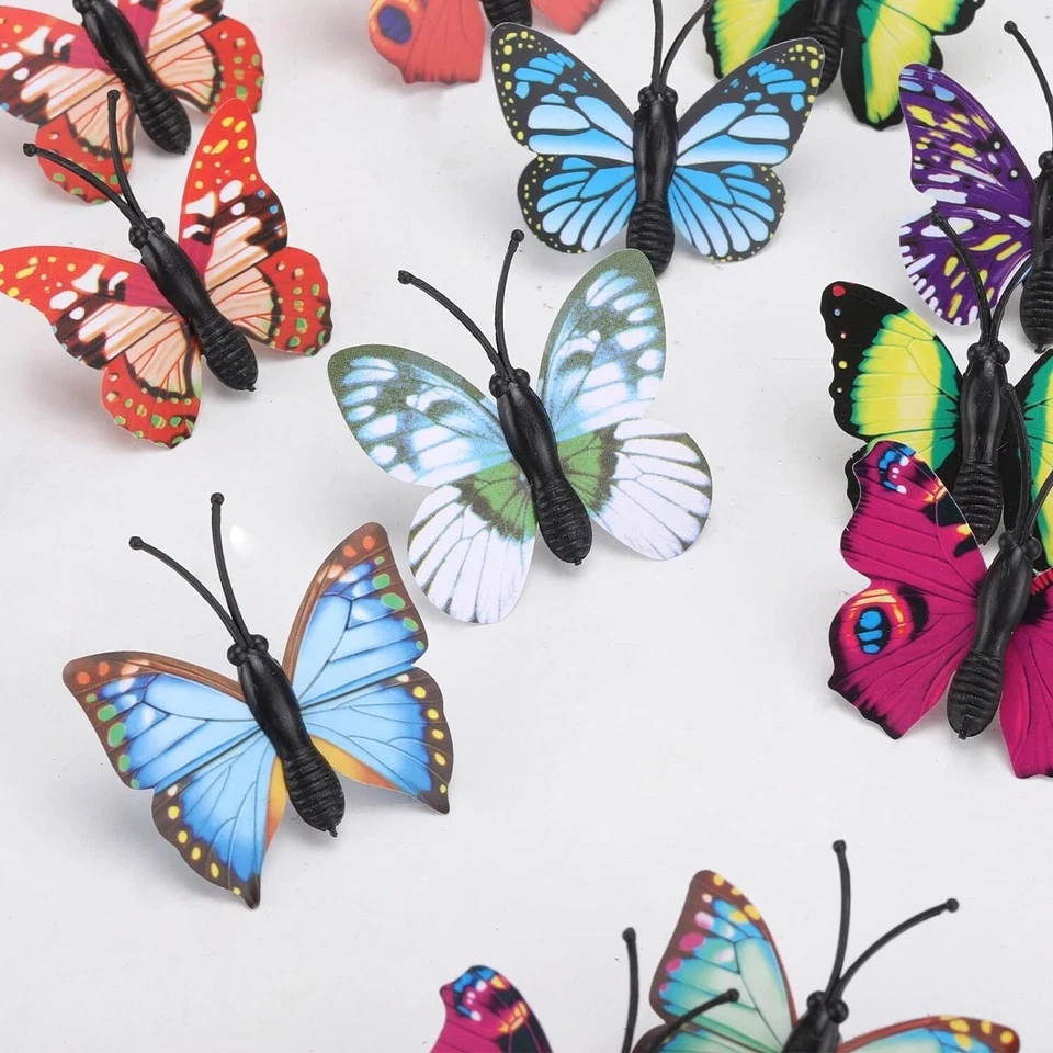 100Pcs Butterfly Thumb Tacks Decorative Push Pins for Photo Wall Cork Board - Image 3 of 4