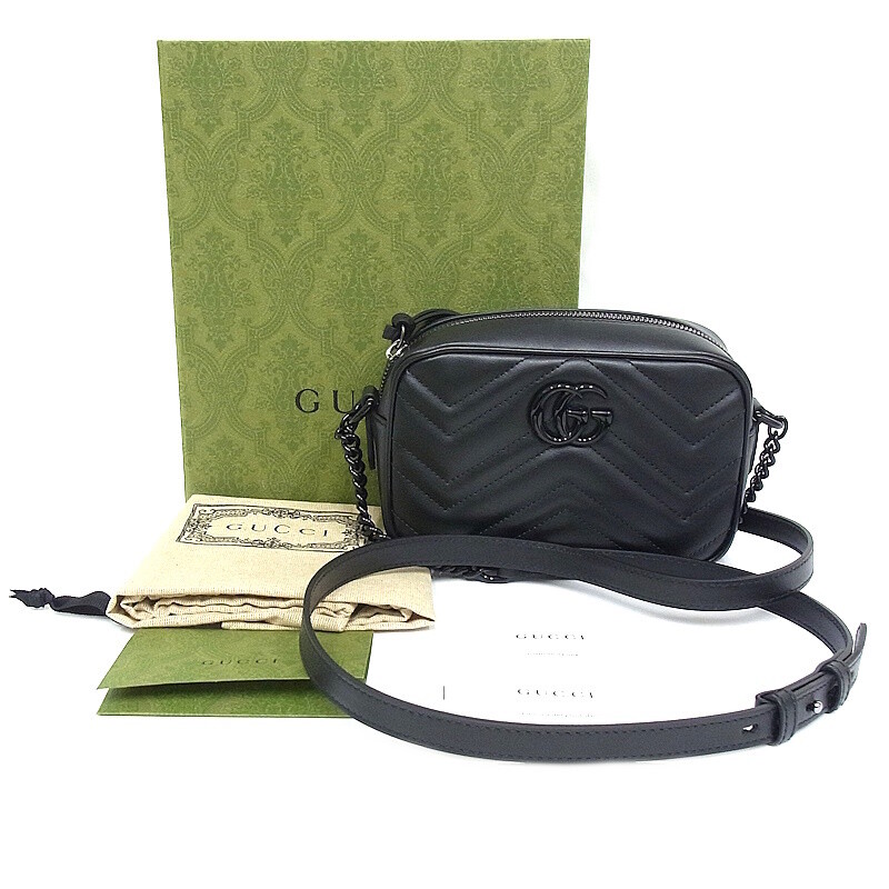 Gucci 634936 Chain Shoulder Bag Gg Marmont Black Mini | eBay Gucci 634936 Chain Shoulder Bag Gg Marmont Black Mini | eBay
