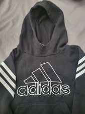Black and white girls adidas hoodie, girls 7/8 hoodie, girls athletics