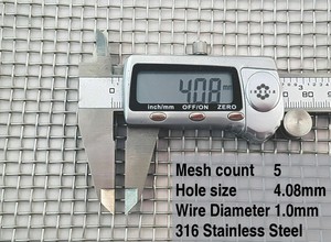 Woven Wire 5 Mesh 4 5mm Hole 0 7mm Wire Stainless Steel Mouse