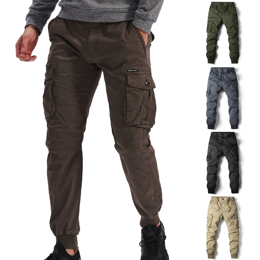 Pantalon Cargo De Combat Pour Hommes Chino En Coton Extensible Jeans /