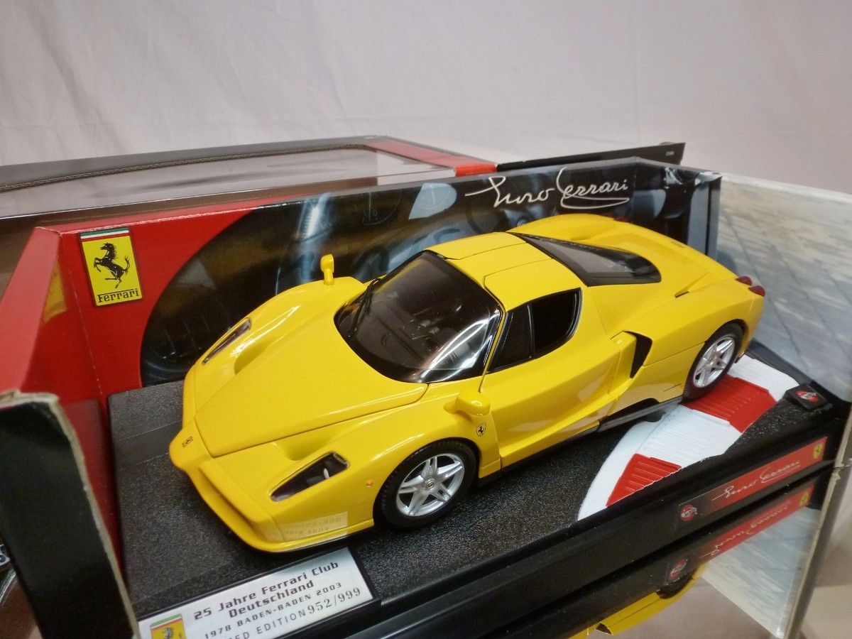 Ferrari Enzo Hot Wheels 1/18 – Édition Jaune – 25 Ans Club Ferrari – Rare – Germany