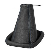Schaltsack FüR Opel Corsa C Schaltmanschette 100% Echtes Leder Schwarz Naht Blau