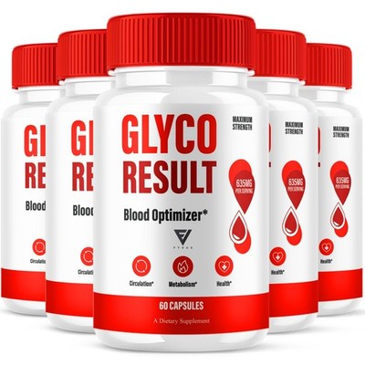 (5 Pack) Glyco Result Blood Optimizer, GlycoResult Formula (300 Capsules)