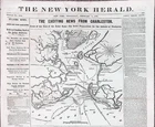 1863 -CIVIL WAR- NEW YORK HERALD NYC Newspaper - CHARLESTON, SC SIEGE MAP