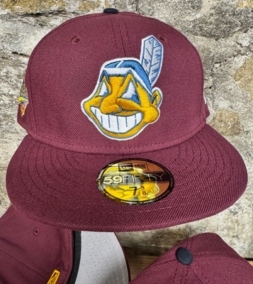 New Era 59FIFTY Cleveland Indians キャップ Cleveland Indians Wahoo New Era Fitted Club 59Fifty Hat Custom NEW
