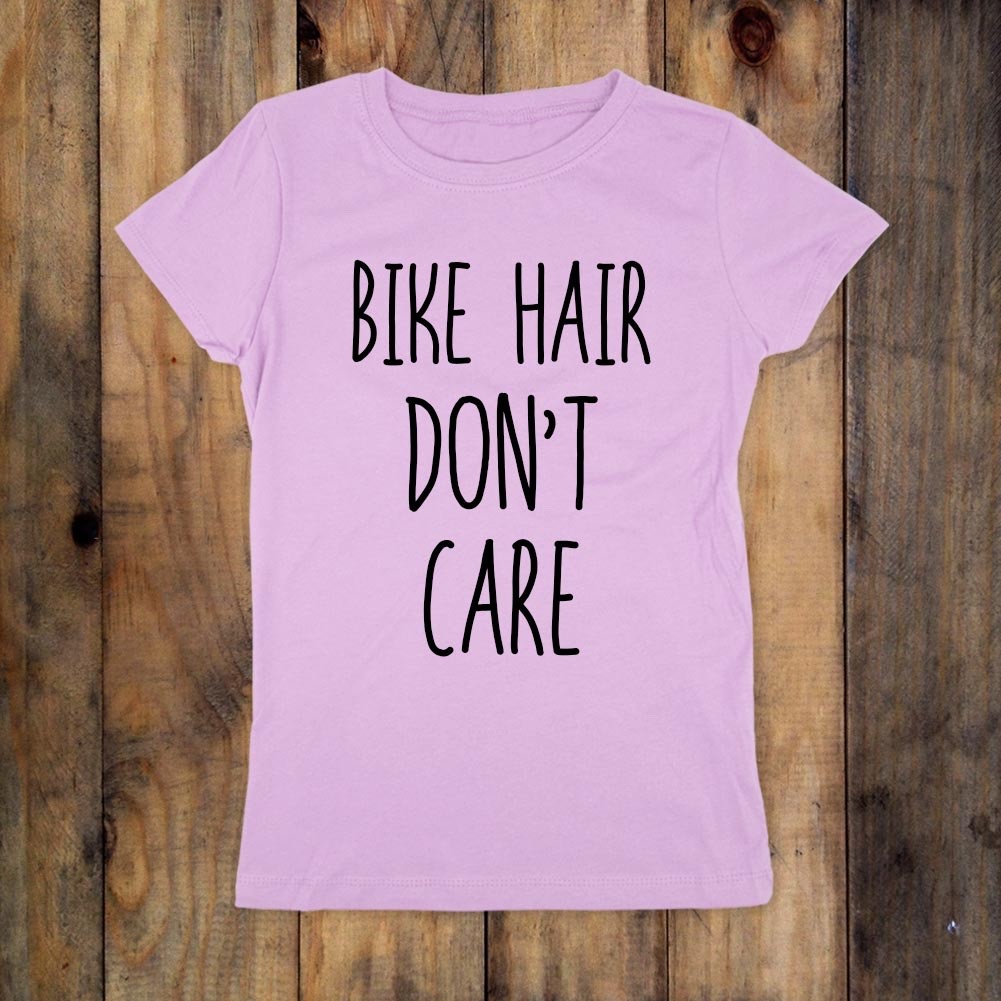 Hair Don't Care - Ride Biking - Youth Girls Slim Fit Soft Sh