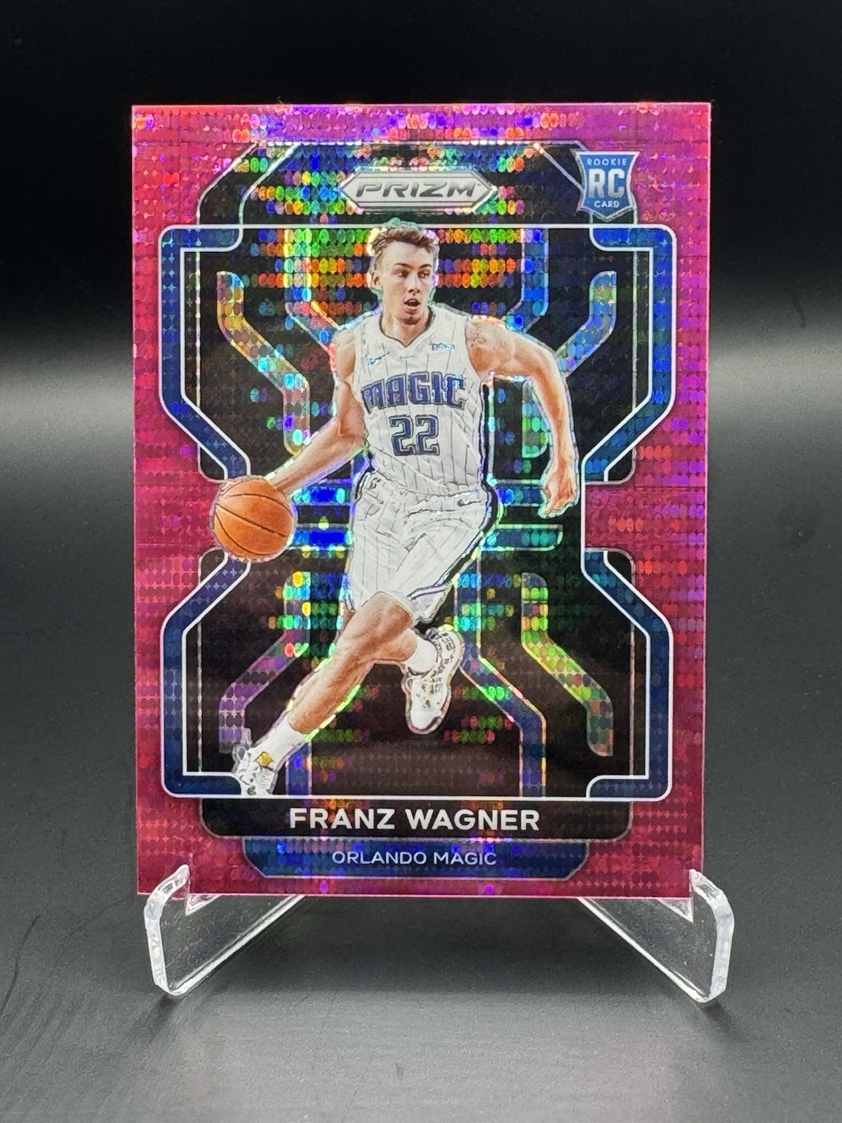 2021-22 Panini Prizm Franz Wagner Rookie #310 Pink Pulsar Prizm /42 SSP Magic RC