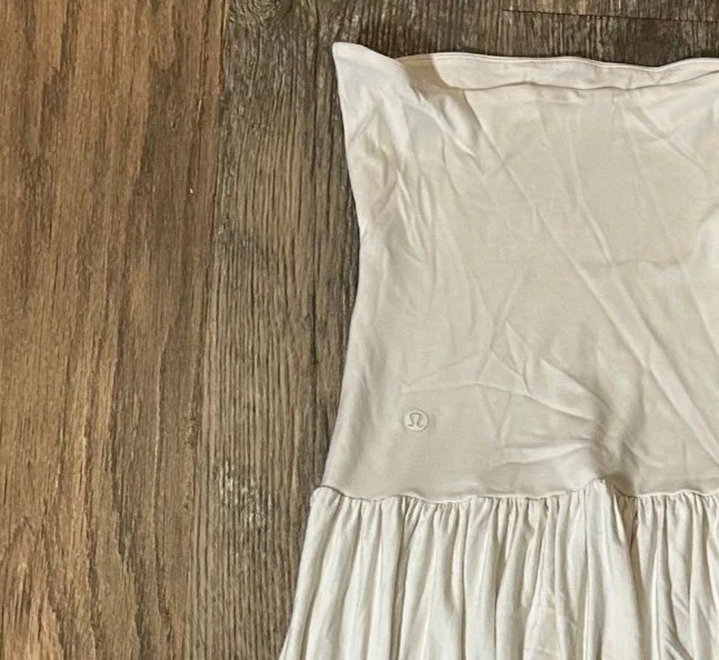 Maxi Vestido Lululemon 2 en 1 Para Mujer Talla XXXS en Marfil Claro Foto 4 de 4