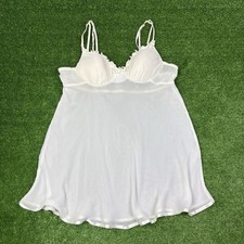 Vintage Seductive Wear by Cinema Etoile White Bridal Babydoll Lingerie Sz Large