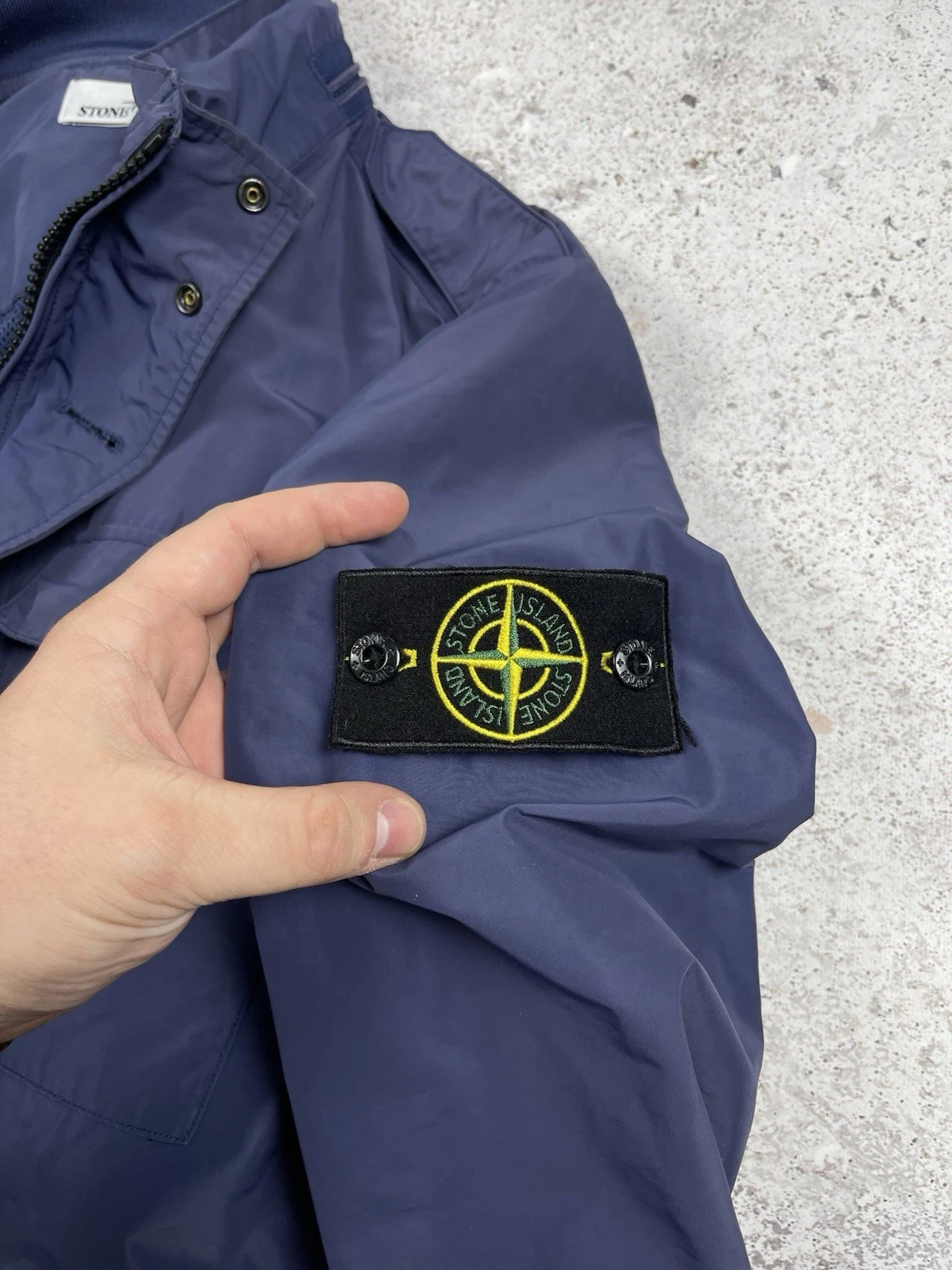 Vintage Stone Island 2012 Micro Reps Field Jacket Navy Blue Faded Color size XL - product detail image 20