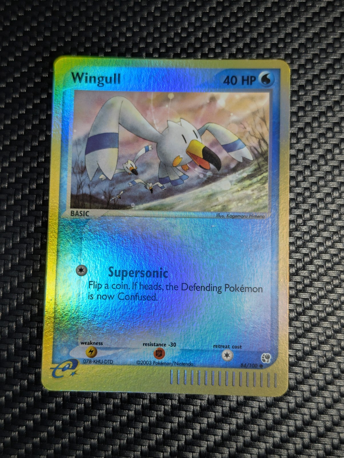 Wingull Sandstorm 084/100 Reverse Holo Gen 3 e-Series Rare NM Vintage 2003