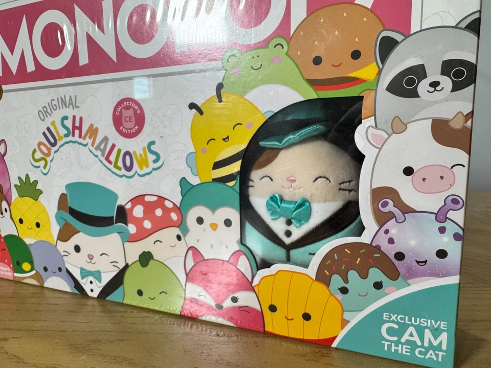 Monopoly Squishmallows Collector's Edition Featuring Cam The Cat Plush - SEALED - Image 3 of 4