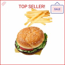 Joeabor Artificial Hamburger  12 Artificial French Fries Realistic Fake Food fo