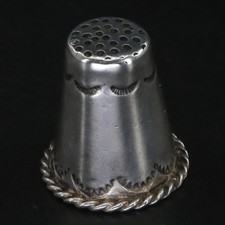 VTG Sterling Silver - NAVAJO Fred Harvey Era Stamped Sewing Thimble - 2g