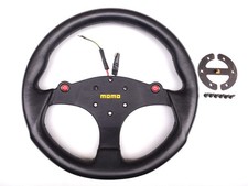 Super Rare Vintage Momo Formula Steering Wheel 1998--350mm Leather Horn Buttons Super Rare Vintage Momo Formula Steering Wheel 1998--350mm Leather Horn Buttons