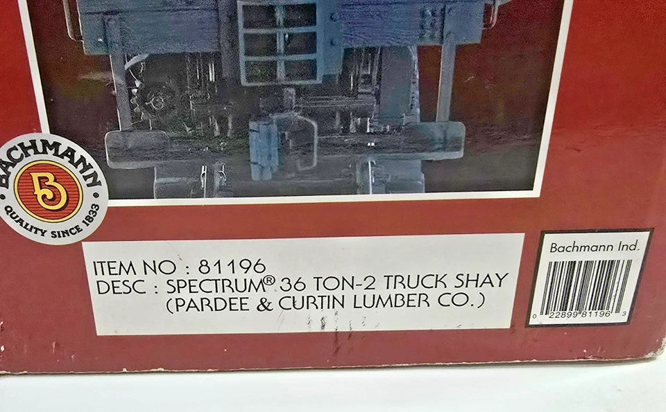 Bachmann Spectrum G Scale 36 Ton Two Truck Shay Steam Locomotive Engine NEW - Image 4 of 4