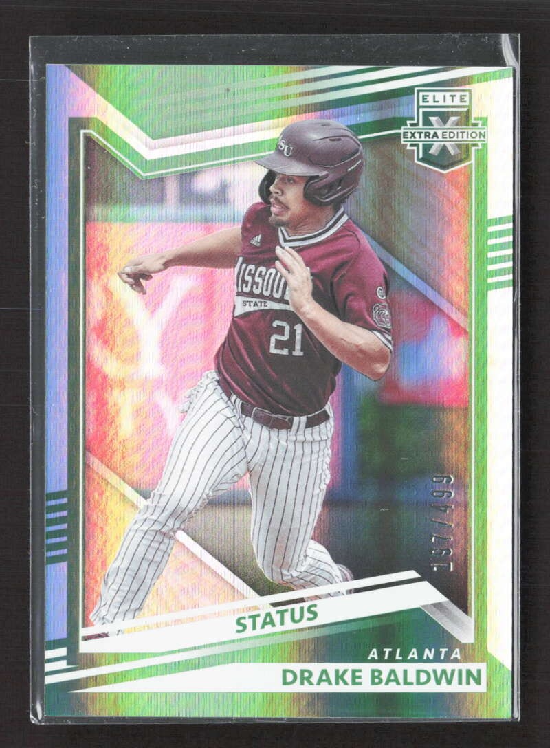 2022 Panini Elite Extra Edition Drake Baldwin #96 Status Green /499 TV4635