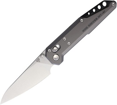 NOC Knives MT-27 Dark Feather Gray Titanium Folding Bohler M390 Knife MT2703