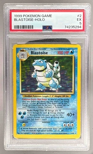 74235294 Blastoise 1999 Pokemon Unlimited #2 Holo PSA 5