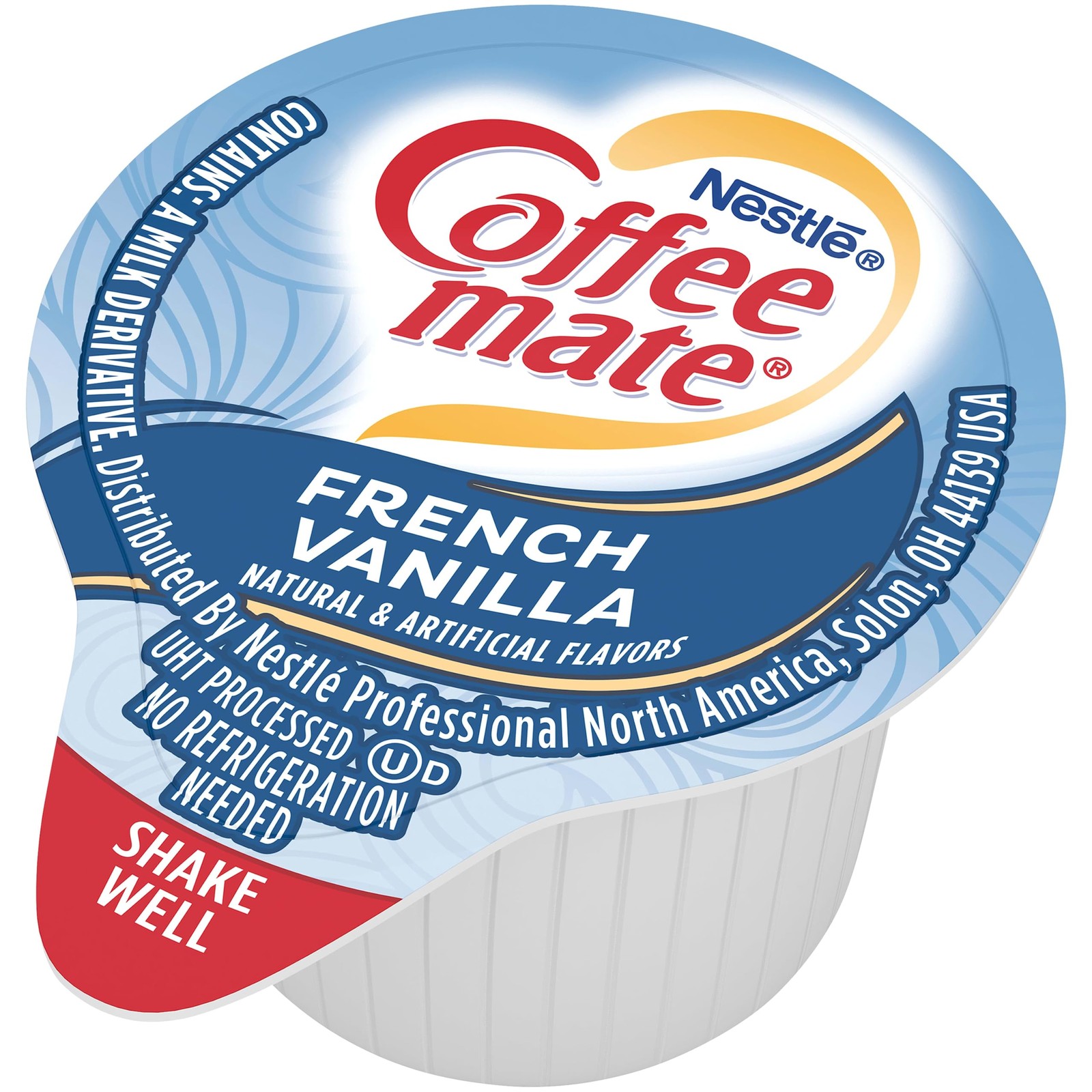Coffee Mate French Vanilla Non Dairy Creamer Singles Box of 180 Liquid Creamers