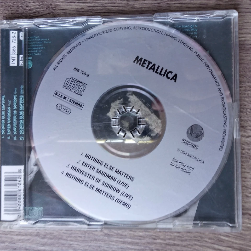 METALLICA - Nothing Else Matters - 4TRACK CD - Bild 2 von 2