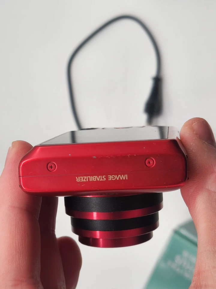 Canon IXUS 220 HS 12.1MP 5x Digital Compact Camera Red Full HD, Charger 8gb SD - Bild 3 von 4