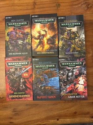 Warhammer-40,000-Bücher 6 Stück Dämonenhammer Ordenskrieg Ritter Tränen Seelen