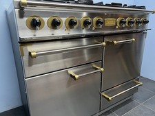 FALCON DELUXE 110 CM⚡️DUAL FUEL🔥RANGE COOKER IN STAINLESS STEEL & GOLD TRIM…
