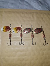 4 x ibla VMC Double Hook Size 2 4.5g Spinners Lures Mepps Trout Salmon Fishing