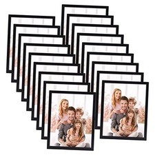 Picture Frame Set of 18, Multi Photo Frames 8 by 10 Bulk for Wall 8x10 Black